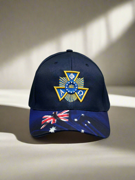 Alphio seal 3D puff embroidery P/Twill cap with aus.flag