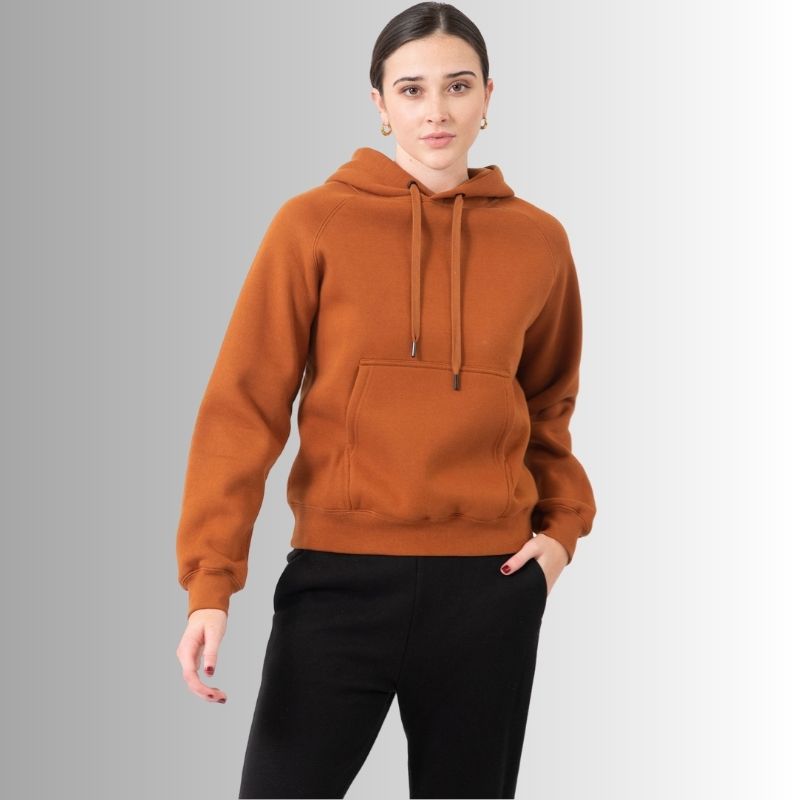 Ladies/Junior Cotton Care Kangaroo Pocket Hoodie-F369UN