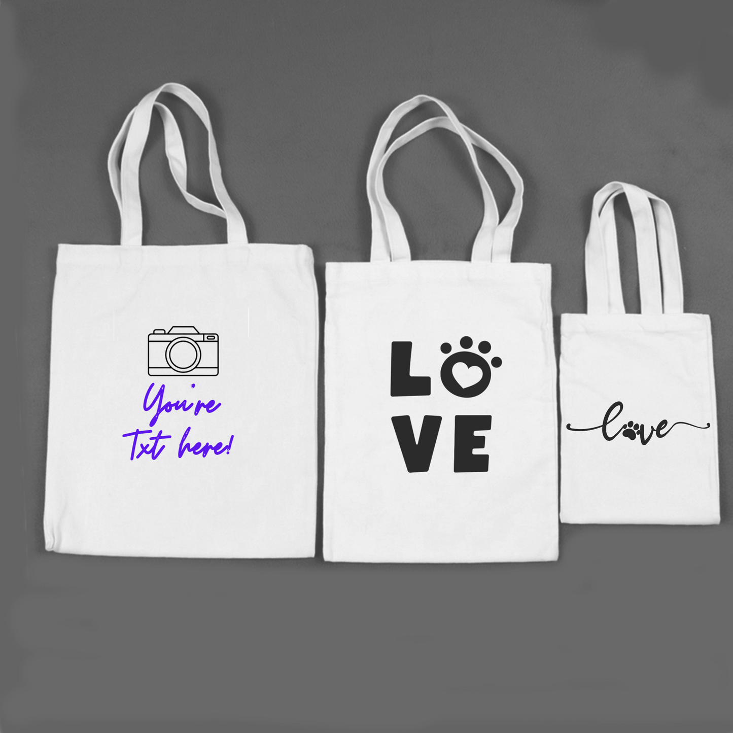 Customizable Reusable Canvas Tote Bag