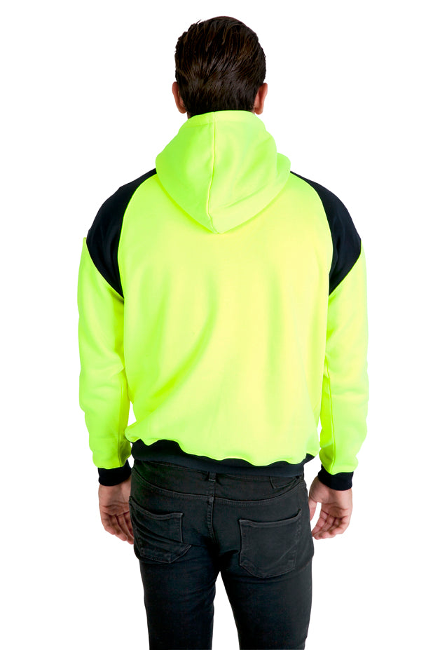 Men Shoulder Contrast Panel Hoodie - WORKWEAR