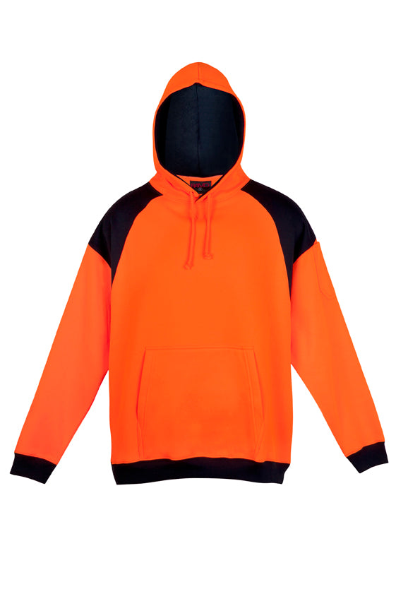 Men Shoulder Contrast Panel Hoodie - WORKWEAR