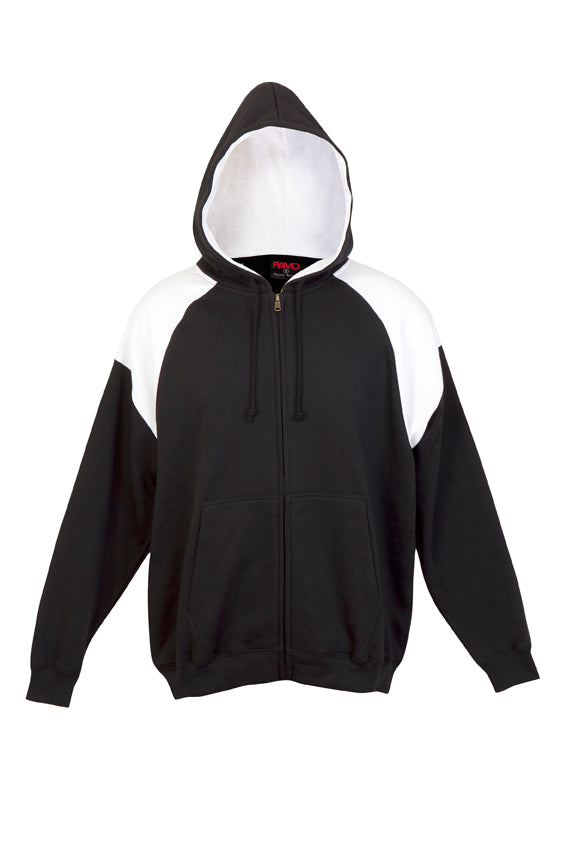 Mens Shoulder Contrast Zip Hoodie