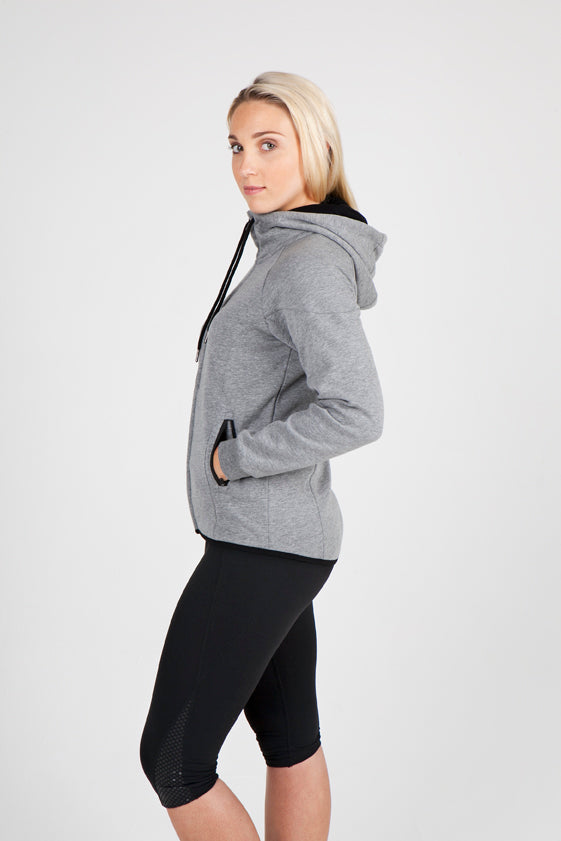 Ladies/junior 320gsm Soft cotton/bonded polar fleece Hoodie