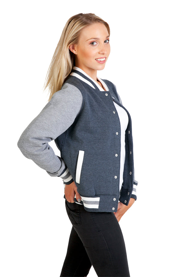 Ladies Embroidered Alpha Phi Omega Varsity jacket