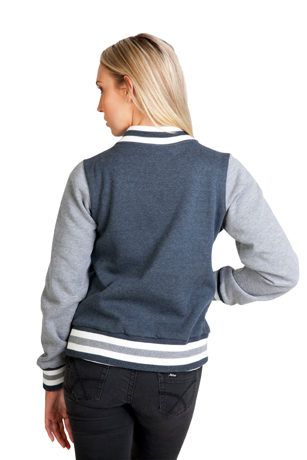 Ladies Embroidered Alpha Phi Omega Varsity jacket