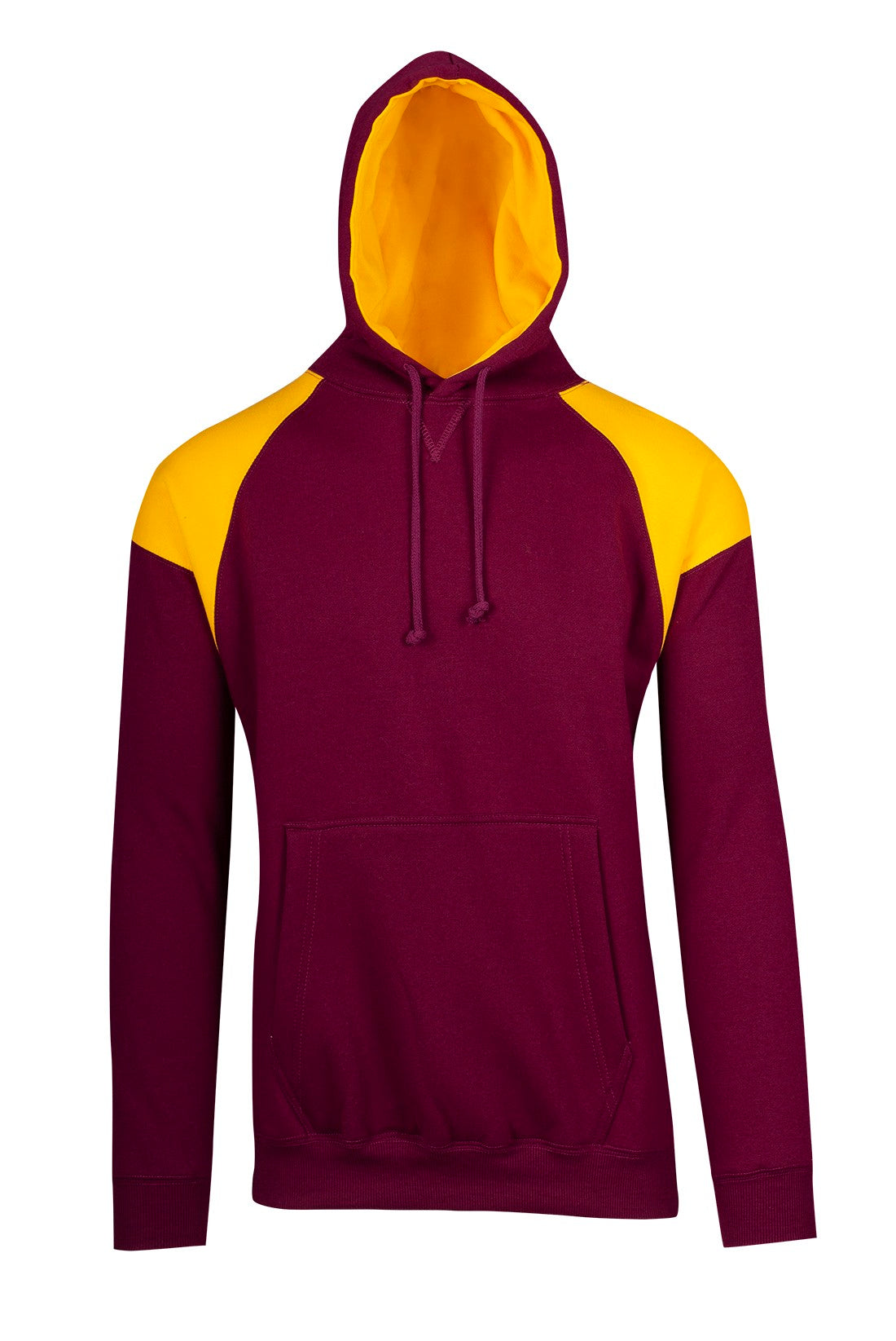 Mens Shoulder Contrast Panel Hoodie