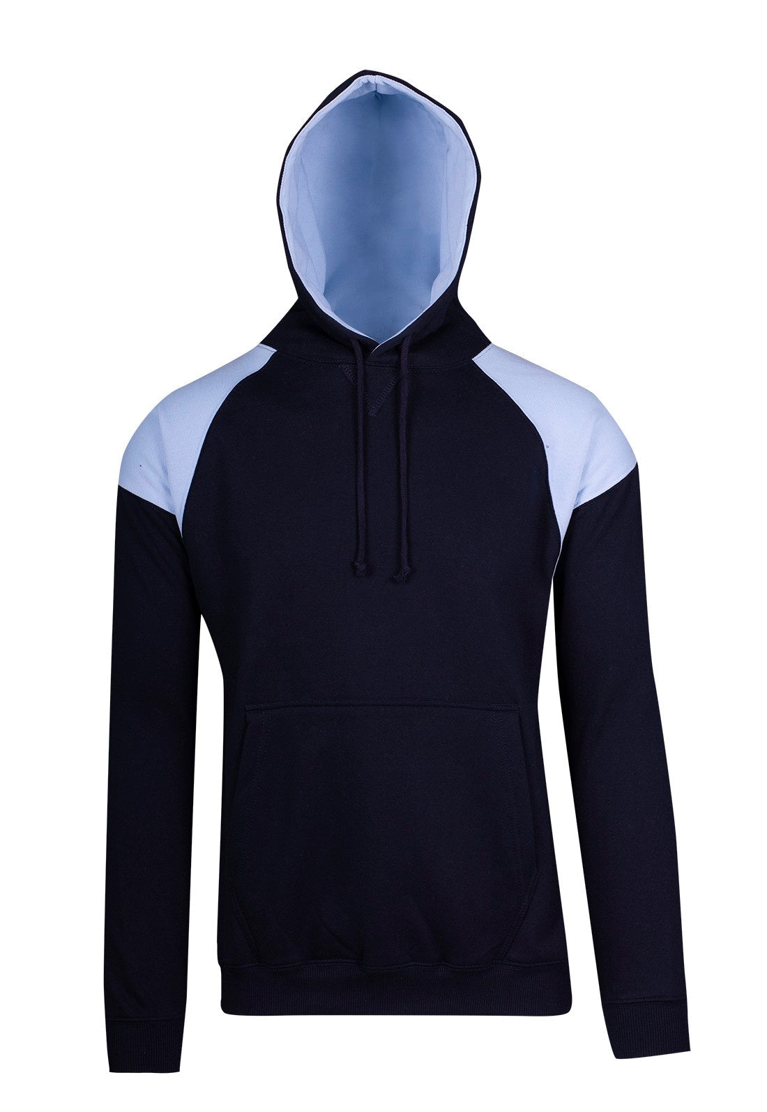 Mens Shoulder Contrast Panel Hoodie