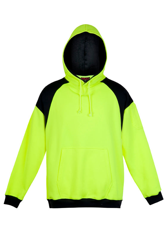 Men Shoulder Contrast Panel Hoodie - WORKWEAR