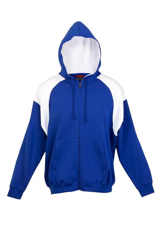 Mens Shoulder Contrast Zip Hoodie