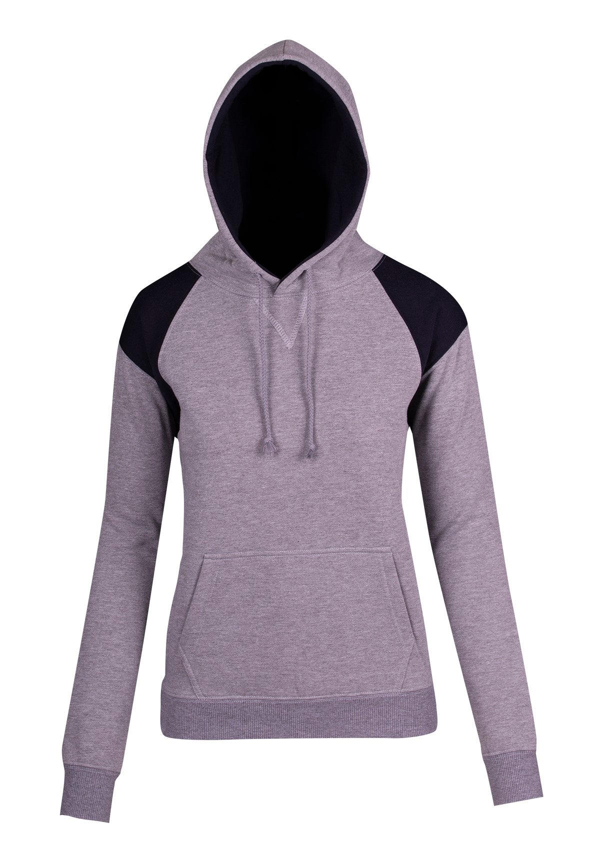 Ladies/Juniors  Shoulder Contrast Panel Hoodie