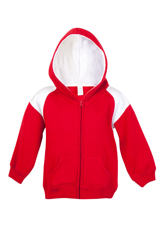 Kids Shoulder  Contrast Panel Hoodies with Zipper