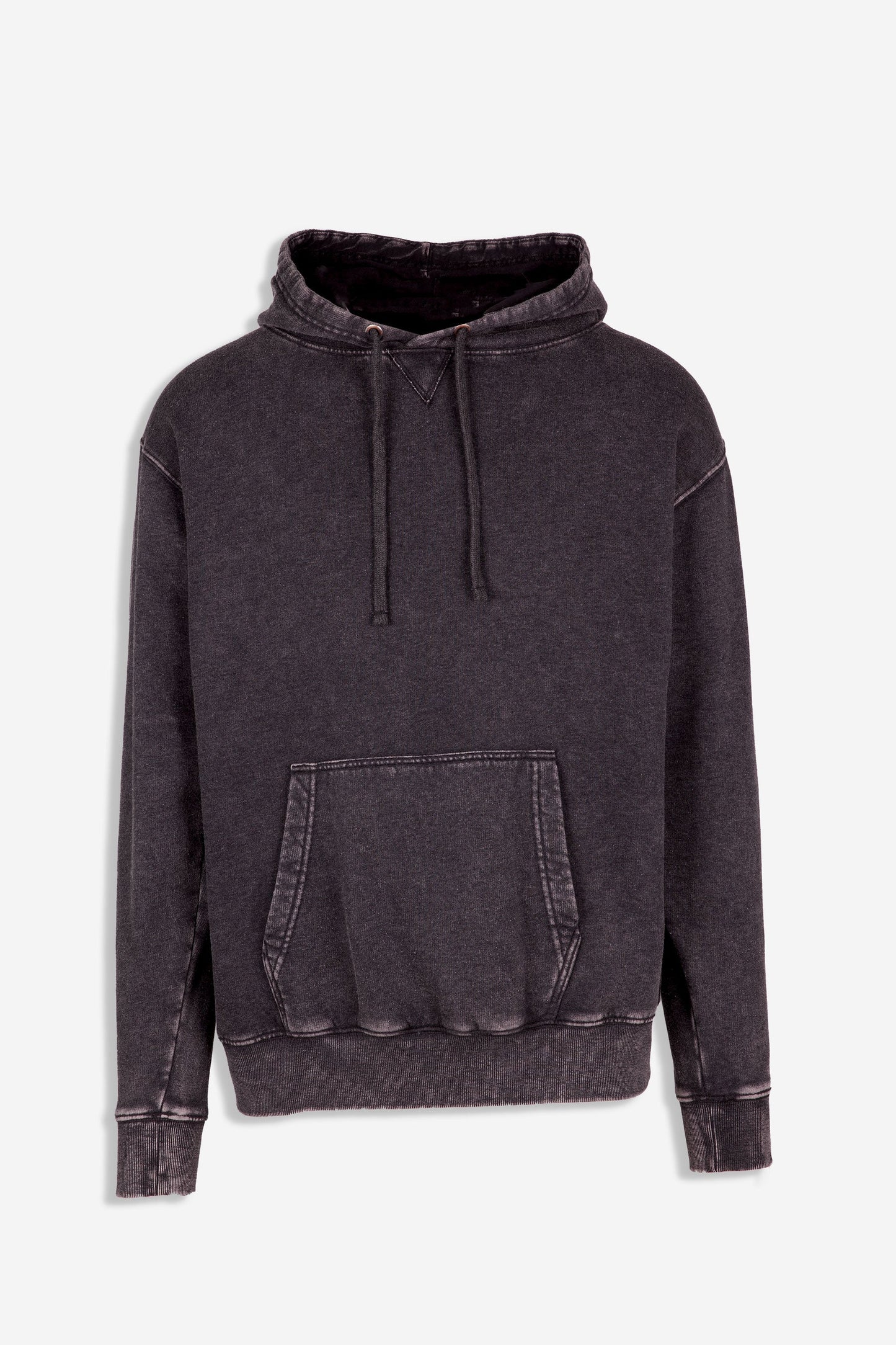 Mens stone washed fleece hoodie