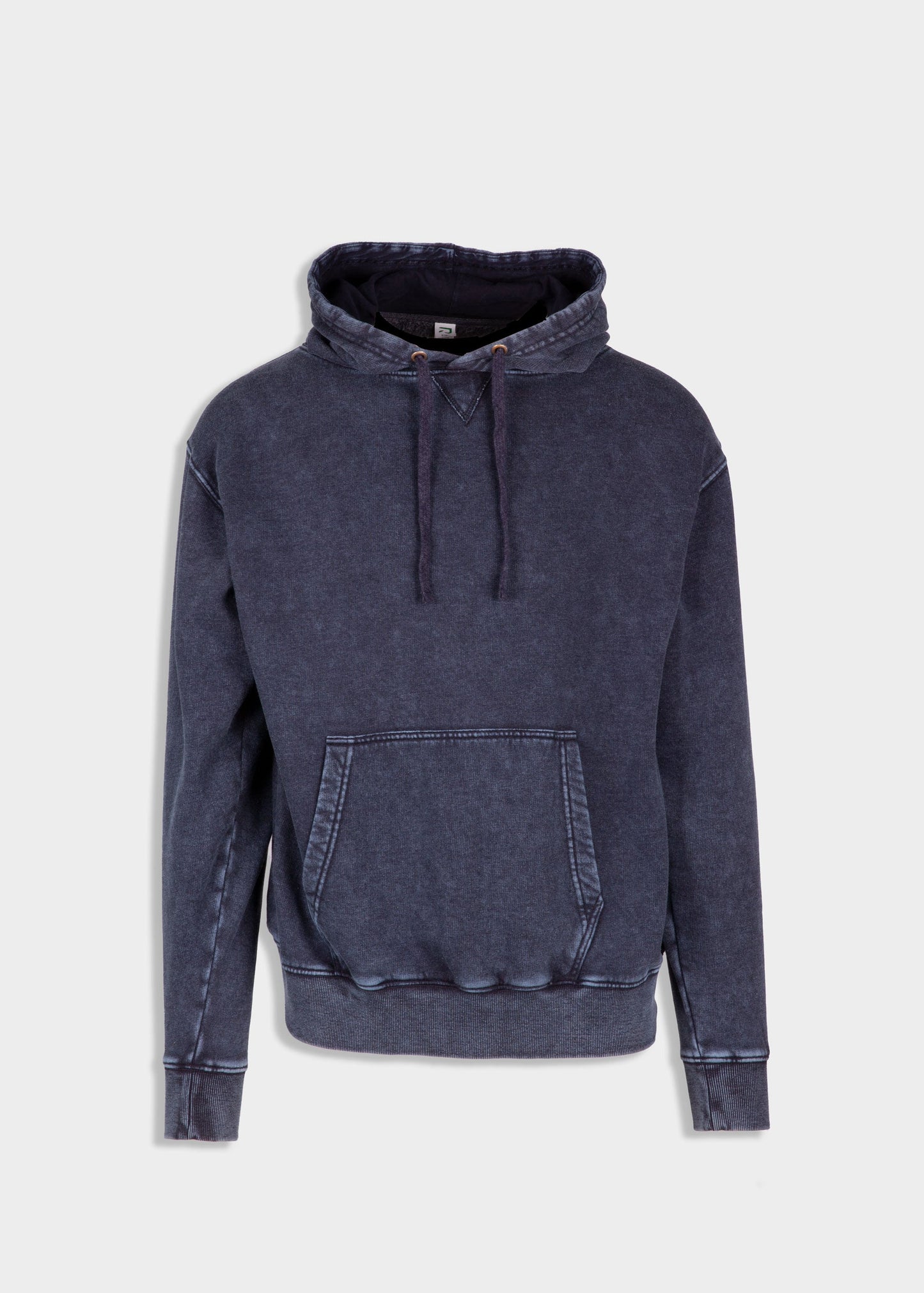 Mens stone washed fleece hoodie