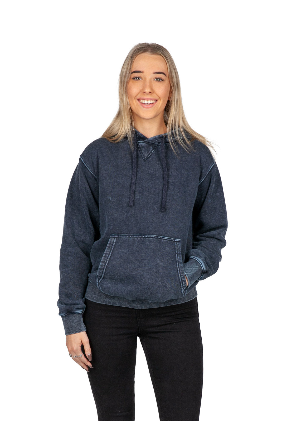 Ladies'/Junior's  Stone Wash Fleece Hoodie