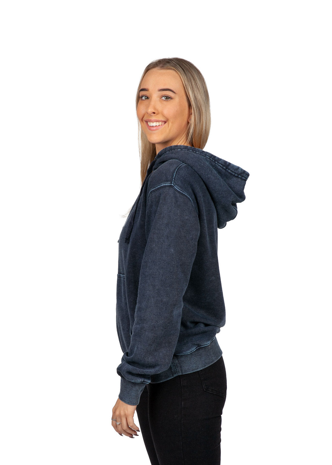 Ladies'/Junior's  Stone Wash Fleece Hoodie