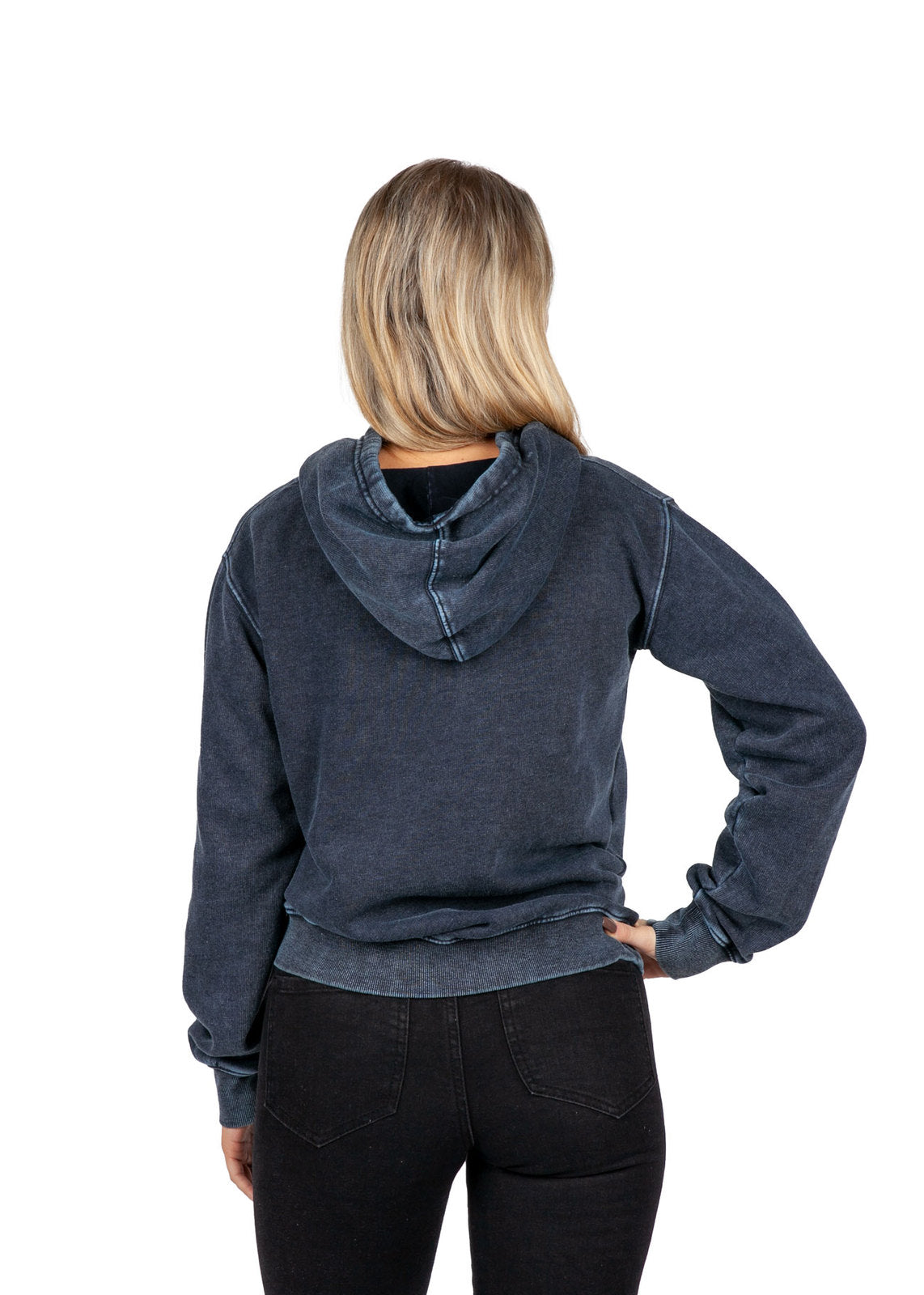 Ladies'/Junior's  Stone Wash Fleece Hoodie