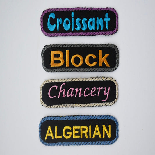 CUSTOM Personalized Iron On Embroidered Name Patch