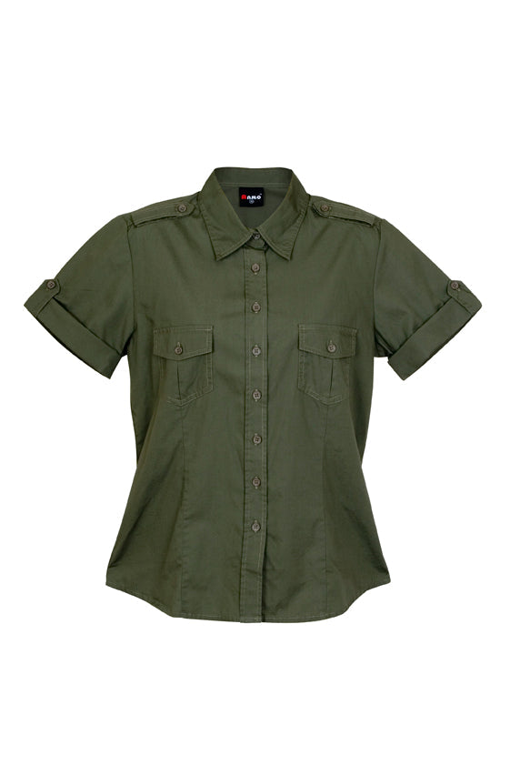 Ladies Military Short Sleeve  Shirt