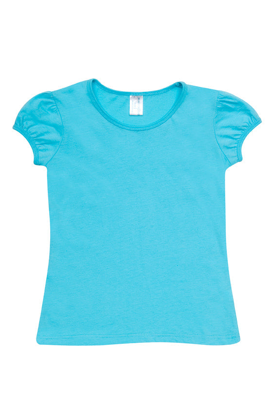 Girls Short Puff Sleeve Tee