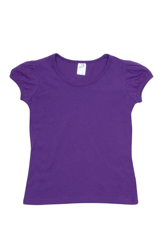 Girls Short Puff Sleeve Tee