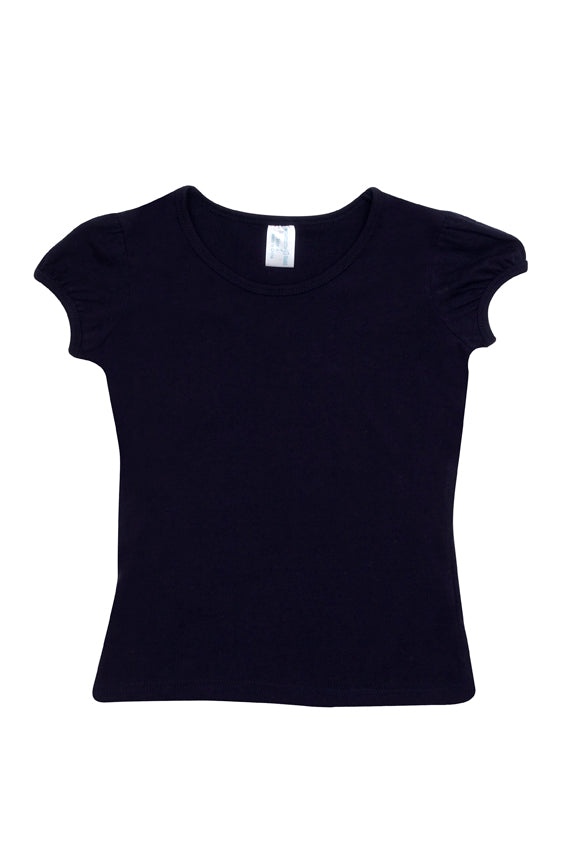 Girls Short Puff Sleeve Tee