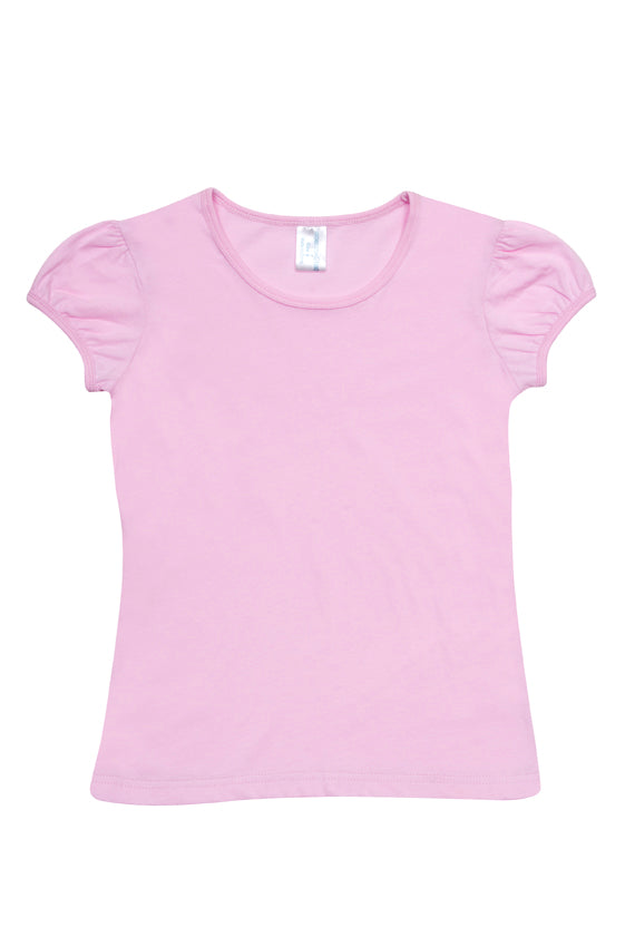 Girls Short Puff Sleeve Tee