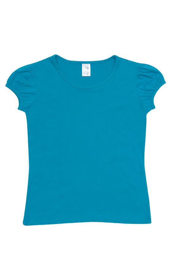 Girls Short Puff Sleeve Tee