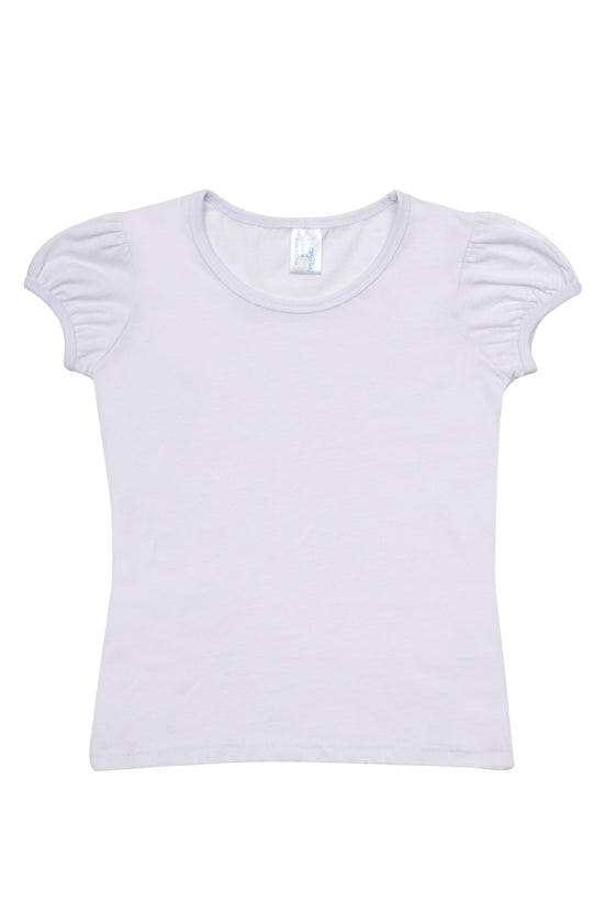 Girls Short Puff Sleeve Tee