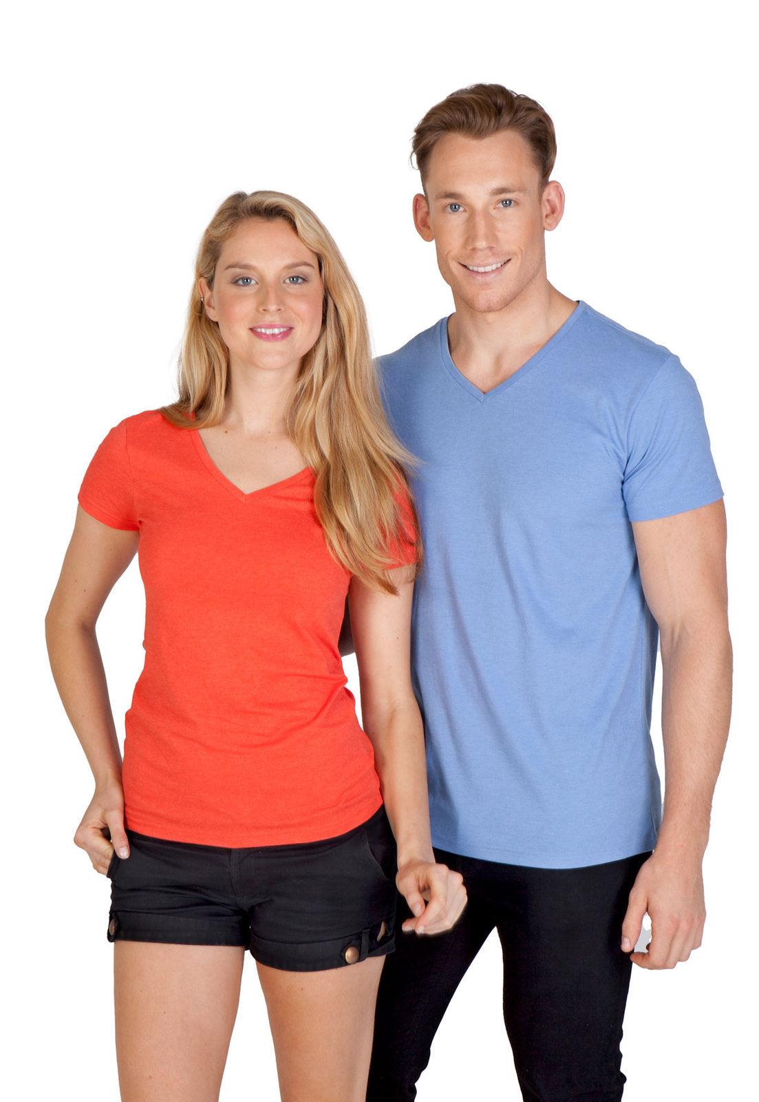 Mens Marl V-neck T-shirt