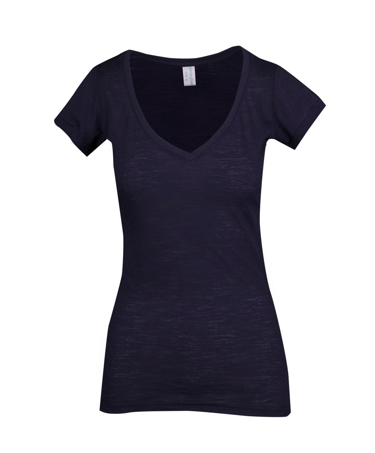 Ladies Raw Cotton Wave V Neck Tees