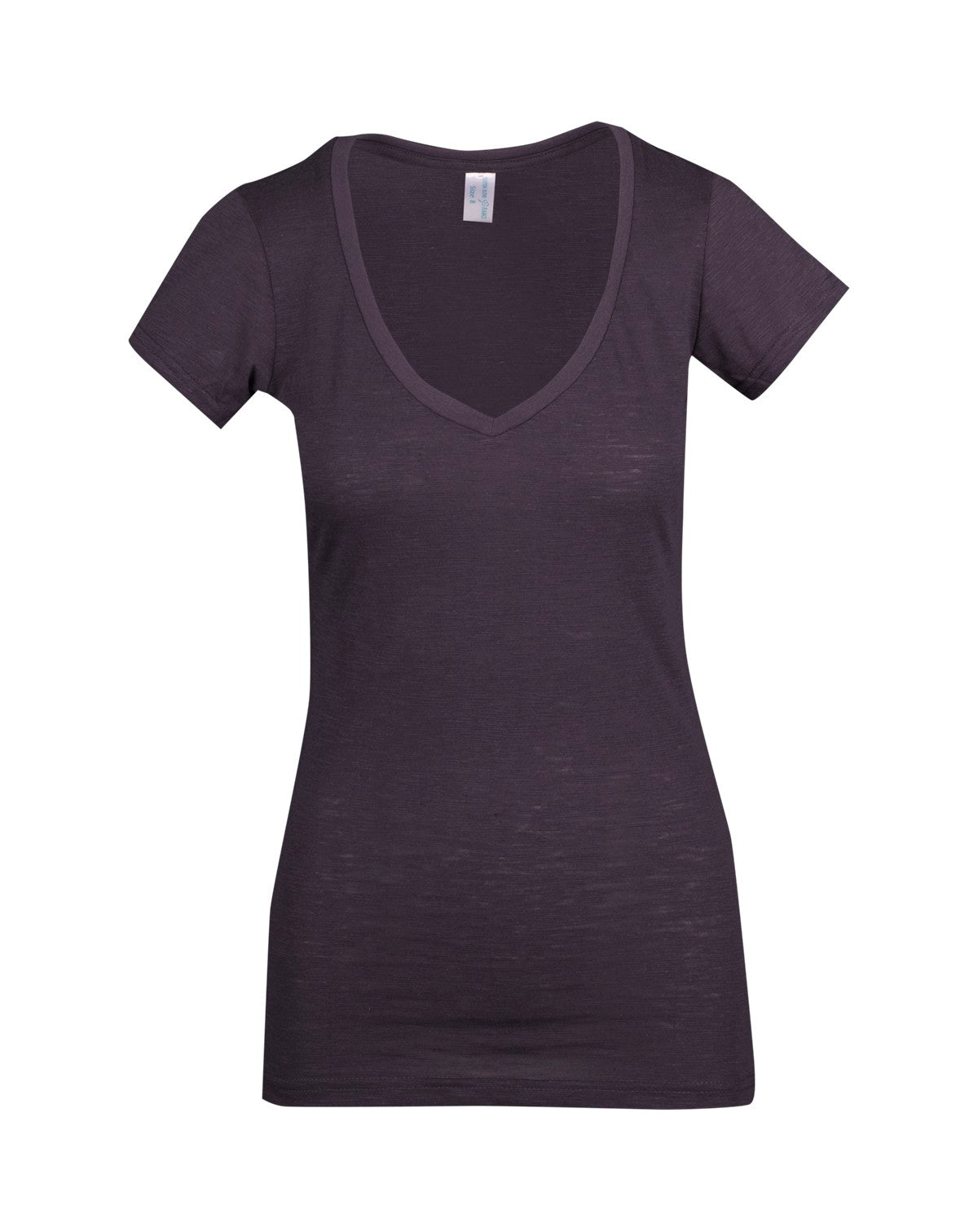 Ladies Raw Cotton Wave V Neck Tees