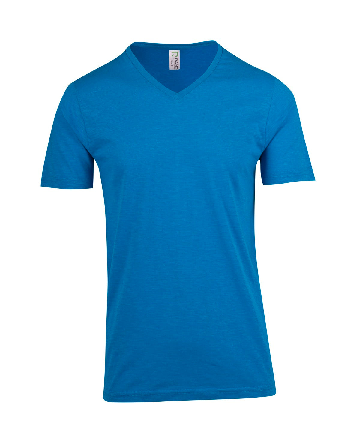 Mens Raw Cotton Wave  V Neck Tee