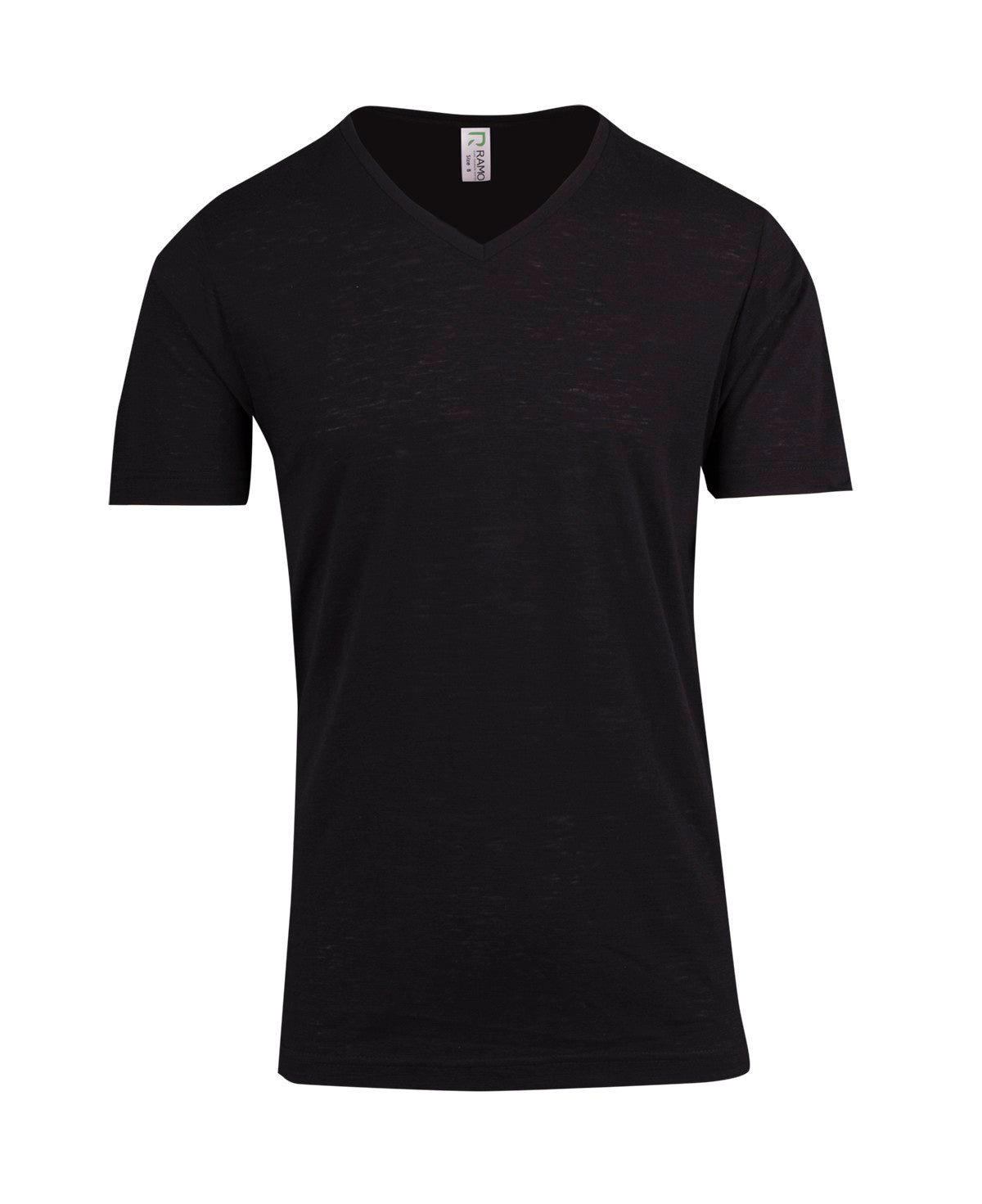 Mens Raw Cotton Wave  V Neck Tee