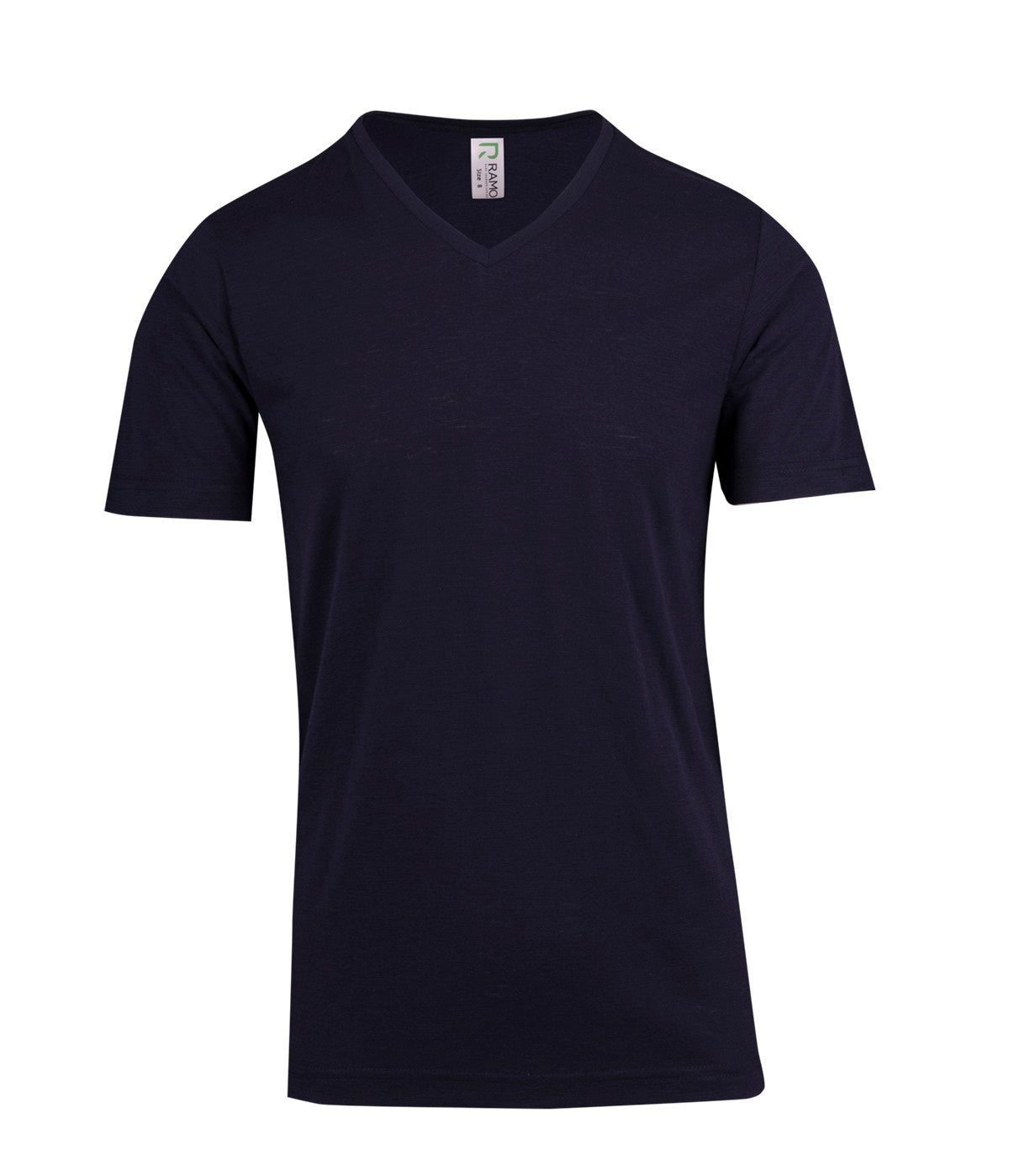 Mens Raw Cotton Wave  V Neck Tee