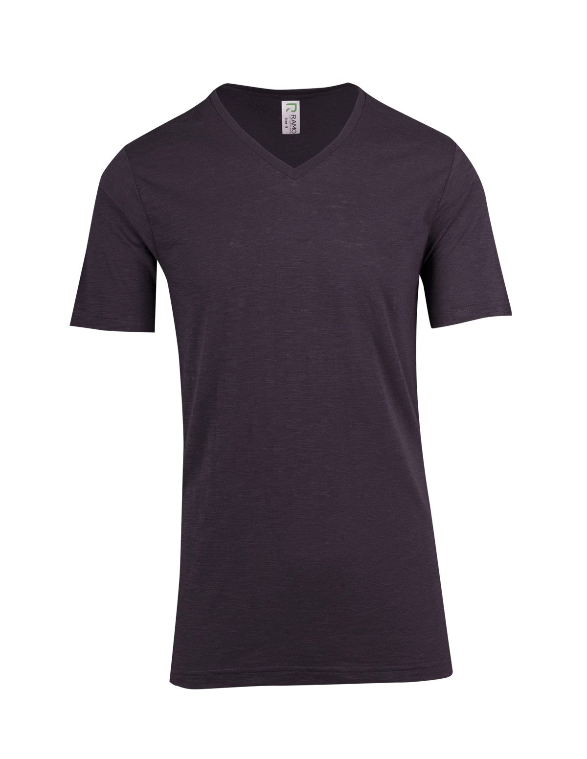 Mens Raw Cotton Wave  V Neck Tee