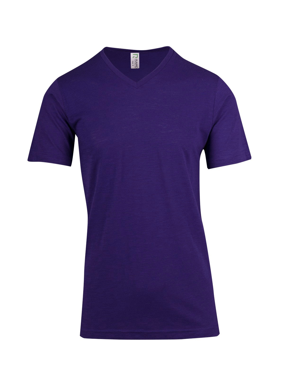 Mens Raw Cotton Wave  V Neck Tee