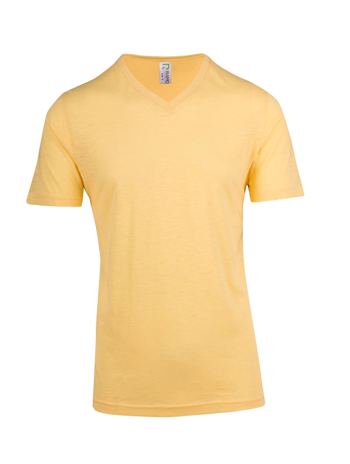 Mens Raw Cotton Wave  V Neck Tee