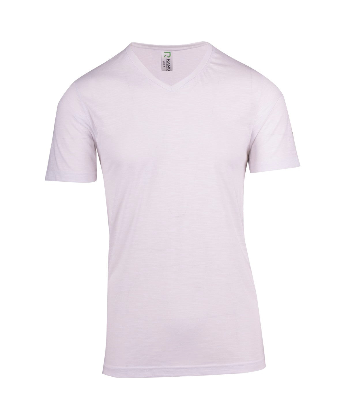 Mens Raw Cotton Wave  V Neck Tee